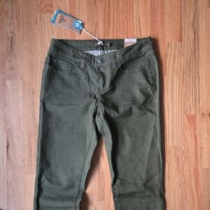 Prana Forest Green Jeans Size 2/26 Mid Rise Fitted Tall